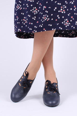Oxford-High Heels aus den frühen 1930er Jahren – Marineblau – Marie