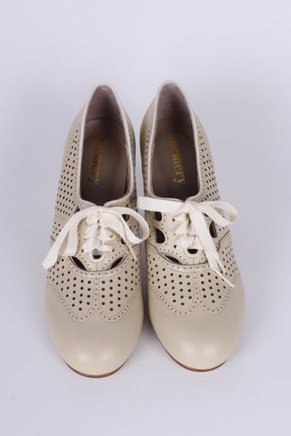 Oxford-High Heels aus den frühen 1930er Jahren – Creme – Marie