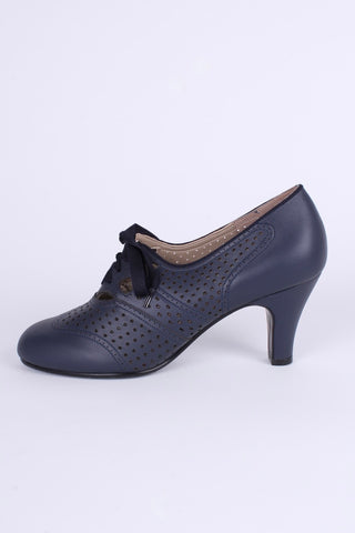 Oxford-High Heels aus den frühen 1930er Jahren – Marineblau – Marie
