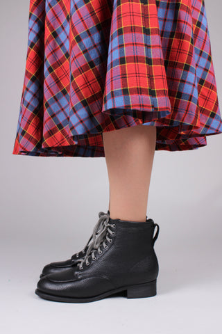 Winter-Schneestiefel aus den 1930er und 1940er Jahren mit Pelzfutter - Schwarz - Rita