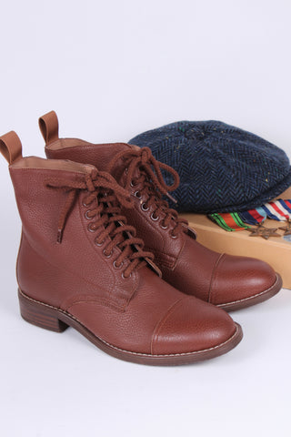 40er Jahre Herren Militärstiefel - Braun - Robbie