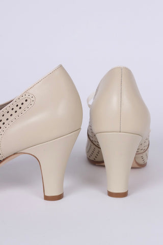 Oxford-High Heels aus den frühen 1930er Jahren – Creme – Marie