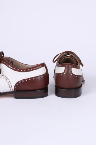 Herren-Special-Schuh im 30er-Jahre-Stil - Dunkelbraun / Cremeweiß - Charles