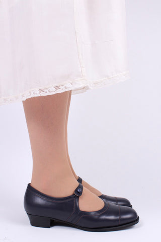 1920er-Jahre-Alltagsschuh - Schwarz - Ruby