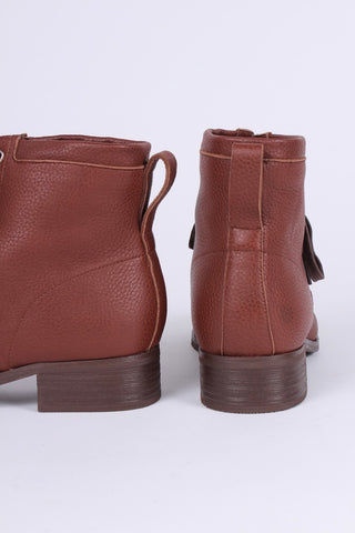 Winter-Schneestiefel aus den 1930er und 1940er Jahren mit Fellfutter - Braun - Rita