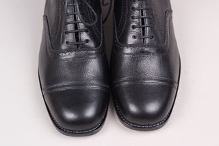 Herren-Lederstiefelette im Stil der späten 20er/30er Jahre für jeden Tag - Schwarz - Tom