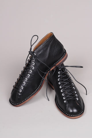 Sportlicher Lederschuh im Stil der 20er/30er Jahre für Herren - Schwarz - Peter
