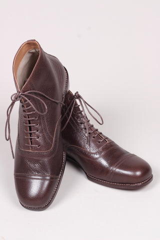 Herren-Lederstiefelette im Stil der späten 20er/30er Jahre für jeden Tag - Dunkelbraun - Tom