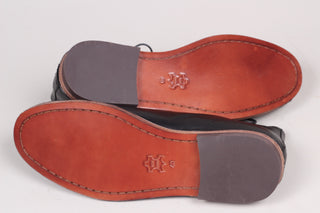 Sportlicher Lederschuh im Stil der 20er/30er Jahre für Herren - Schwarz - Peter