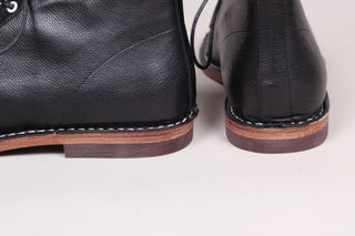 Sportlicher Lederschuh im Stil der 20er/30er Jahre für Herren - Schwarz - Peter