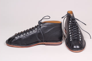 Sportlicher Lederschuh im Stil der 20er/30er Jahre für Herren - Schwarz - Peter