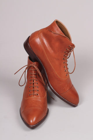 Herrenstiefelette aus Leder im Edwardianischen Stil der 10er/20er Jahre – Cognacbraun – William