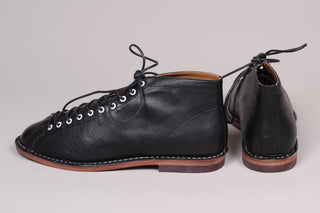 Sportlicher Lederschuh im Stil der 20er/30er Jahre für Herren - Schwarz - Peter