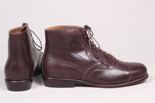 Herren-Lederstiefelette im Stil der späten 20er/30er Jahre für jeden Tag - Dunkelbraun - Tom