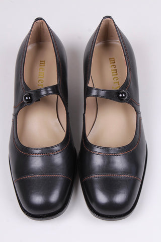 1920er-Jahre-Alltagsschuh - Schwarz - Ruby