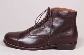 Herren-Lederstiefelette im Stil der späten 20er/30er Jahre für jeden Tag - Dunkelbraun - Tom