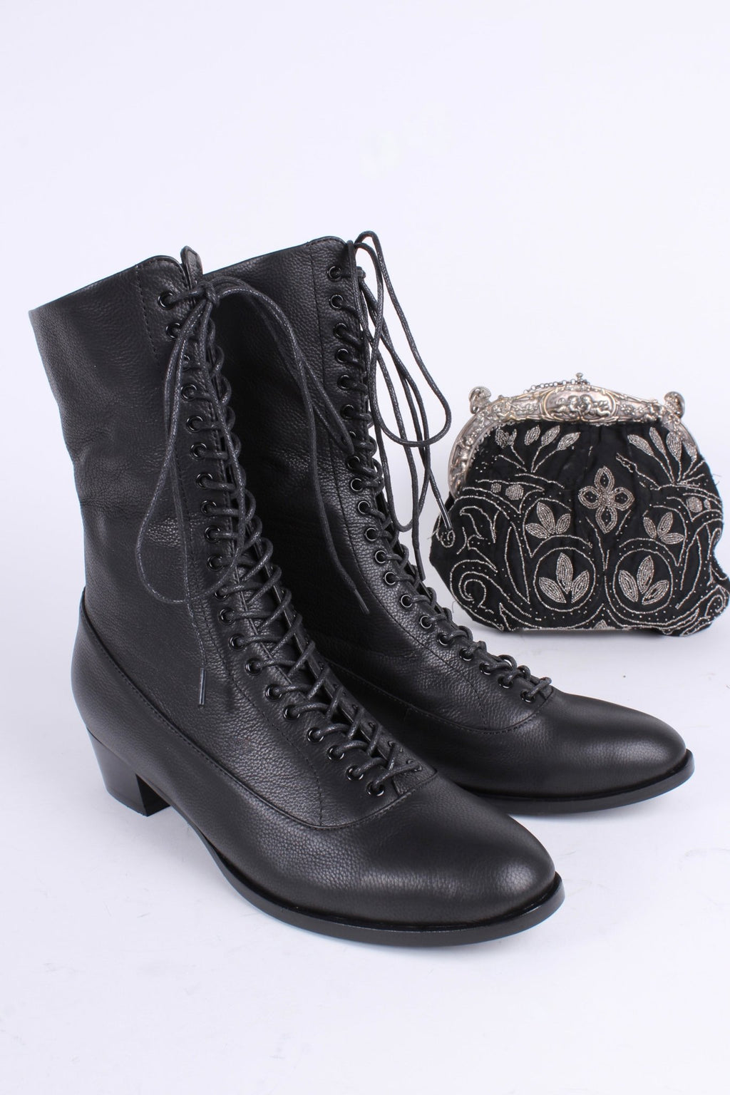 1910er Alltags-Schnürstiefel - Schwarz - Ruth – memery