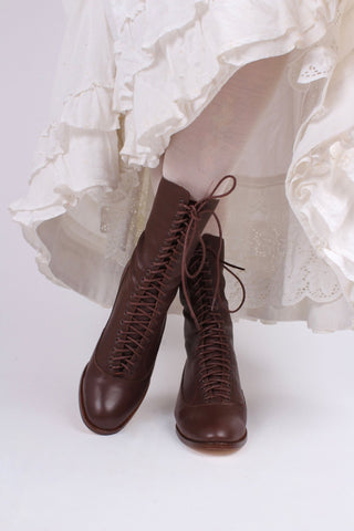 1910s Everyday Lace - up - Dark Brown - Ruth - memery