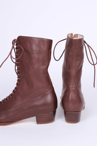 1910s Everyday Lace - up - Dark Brown - Ruth - memery