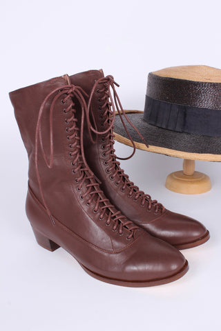 1910s Everyday Lace - up - Dark Brown - Ruth - memery