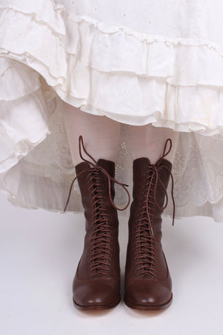 1910s Everyday Lace - up - Dark Brown - Ruth - memery