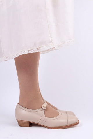 1920s everyday shoe - Cream - Ruby - memery