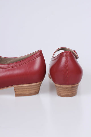 1920s everyday shoe - Red - Ruby - memery