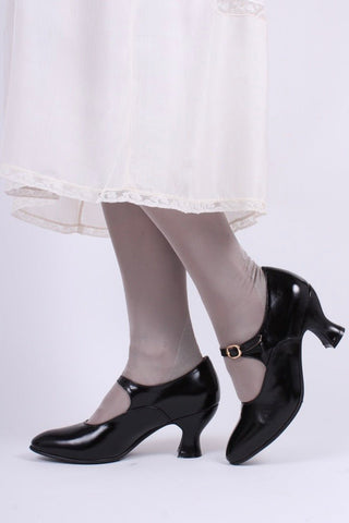 1920's Mary Jane shoes - Black - Yvonne - memery