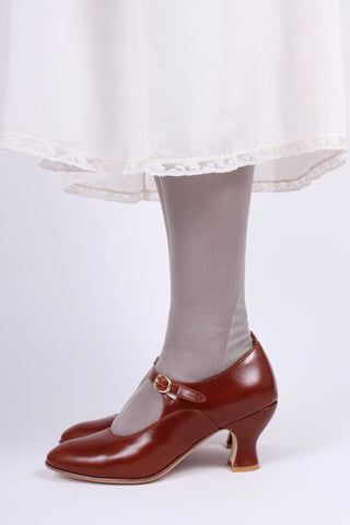 1920's Mary Jane shoes - Cognac brown - Yvonne - memery