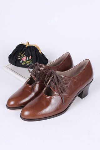 1930s Oxford shoes - brown - Emma - memery