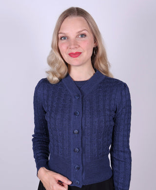 1940s style Cardigan - Blue - Joanne - memery