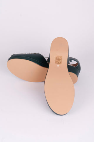1940s summer sandals - Dark Green - Katharine - memery