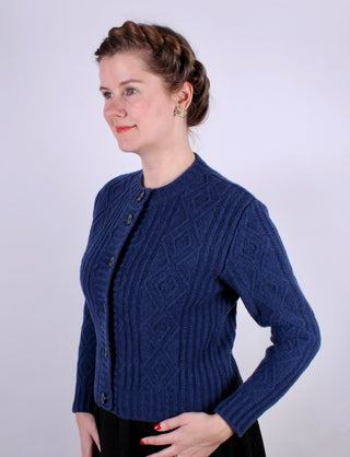1940s vintage style cardigan - Navy blue - Ingrid - memery