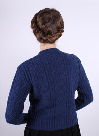 1940s vintage style cardigan - Navy blue - Ingrid - memery