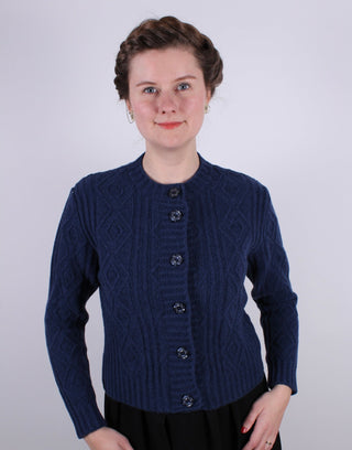 1940s vintage style cardigan - Navy blue - Ingrid - memery