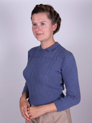 1940s vintage style pullover - Light blue - Gertrud - memery