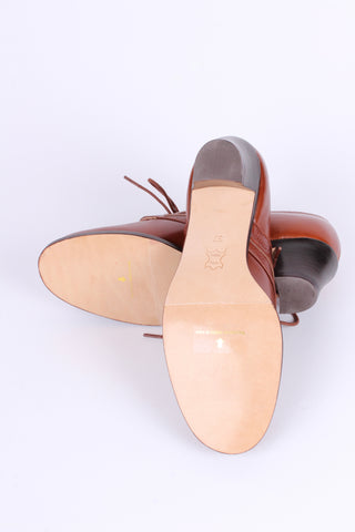 Early 1940s everyday lace-up shoes - Cognac brown - Emily