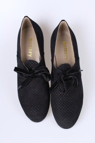 40s Derby shoes - Low heel - black - Esther - memery