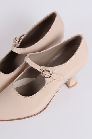 1920's inspired Mary Jane pumps - Cream  - Yvonne