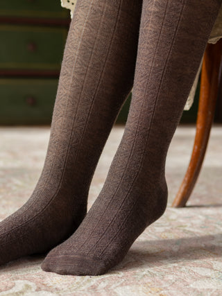 Wollstrümpfhose – Braun meliert – Anita