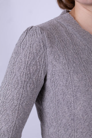 1940s / 1950s style Cardigan - Grey Melange - Augusta