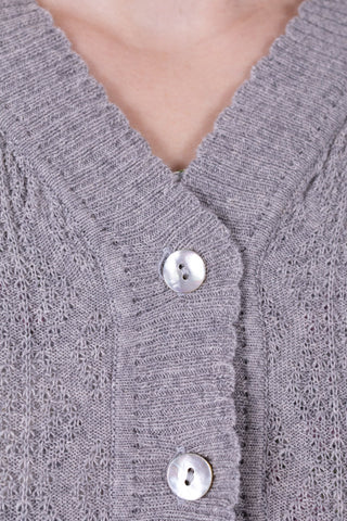 1940s / 1950s style Cardigan - Grey Melange - Augusta