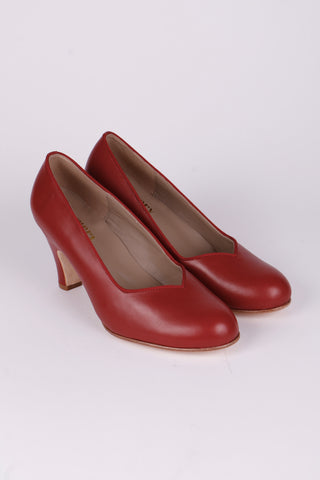 Early 50's pump - Maroon Red - Julia