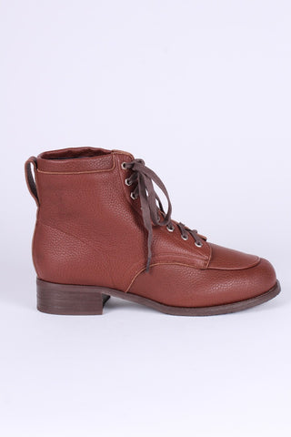 1930s and 1940s winter snow boots with Fur lining - Brown- Rita