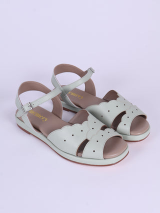 1950s sandals with claud-shaped pattern - Mint - Joy