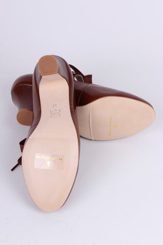 Classic, everyday late 1920's pumps - Cognac brown- Charlotte