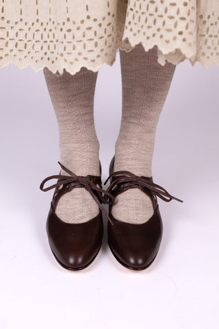 Early 1920s everyday shoes - Dark Brown - Georgina