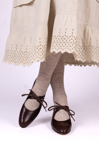 Early 1920s everyday shoes - Dark Brown - Georgina