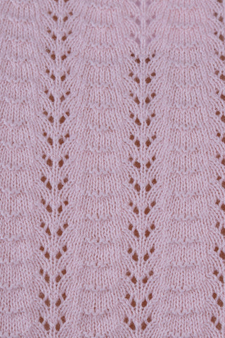 Pullover im 1950er-Stil mit Kappärmeln aus feinem Lochstrick - Pastellhellrosa - Iris
