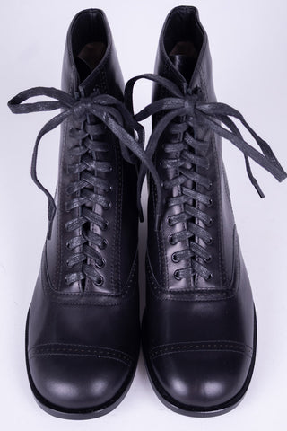 1900s / 1910s Edwardian teenage lace-up boots - black - Josephine